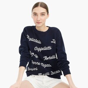 JCrew Pasta Sweatshirt Navy Blue Size Small